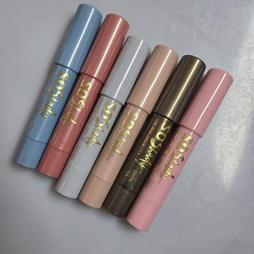 Belle Beauty So Shady Long Wear Shadow Stick 6 Piece Set Sky Blue Pink Green Tea